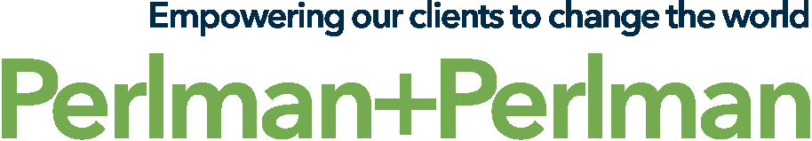 perlman & perlman philanthropic sector law firm blue and green logo